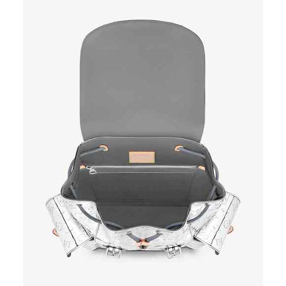 Louis Vuitton Christopher PM Silver Mirror Monogram Backpack Weekend Travel Bag - Picture 11 of 12